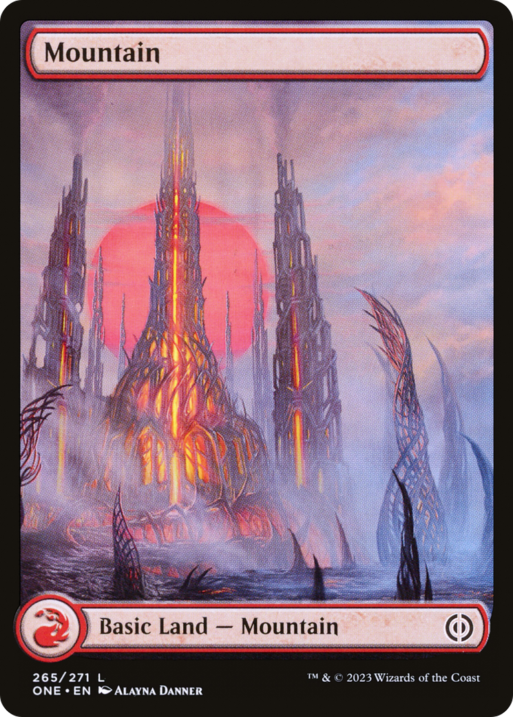 Mountain (265) (Full-Art) [Phyrexia: All Will Be One]-1