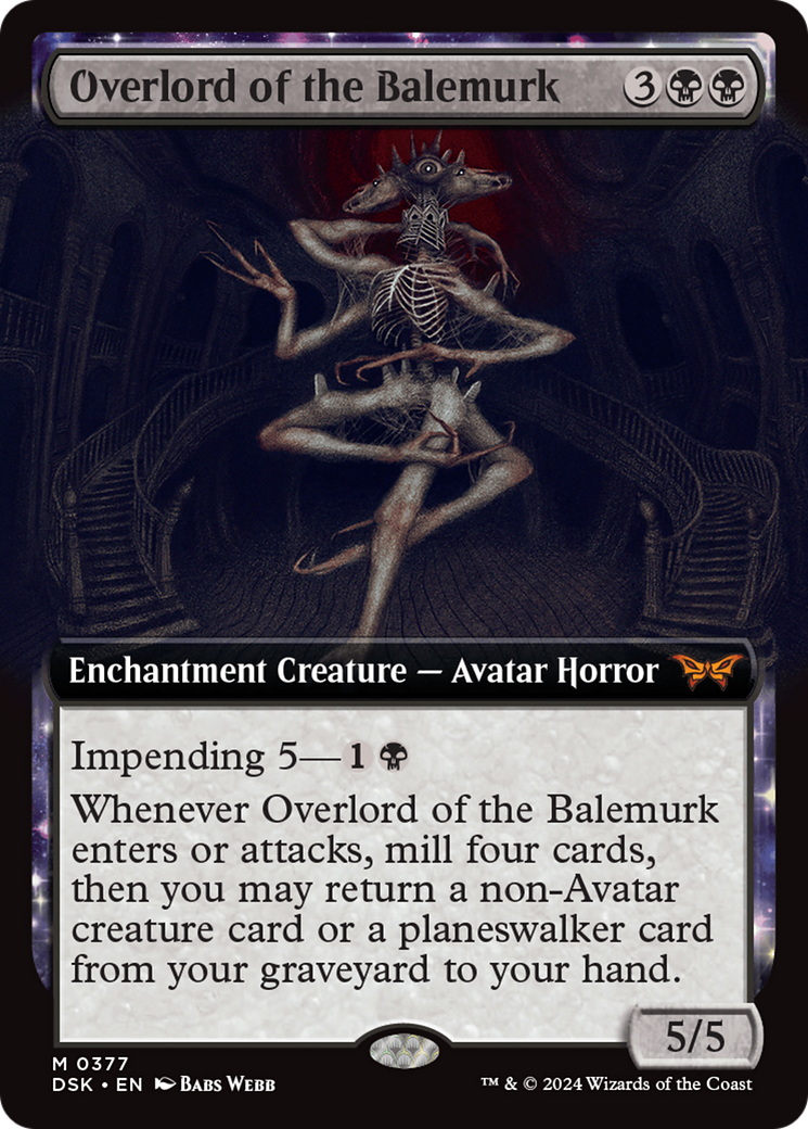 Overlord of the Balemurk (Extended Art) [Duskmourn: House of Horror]-1