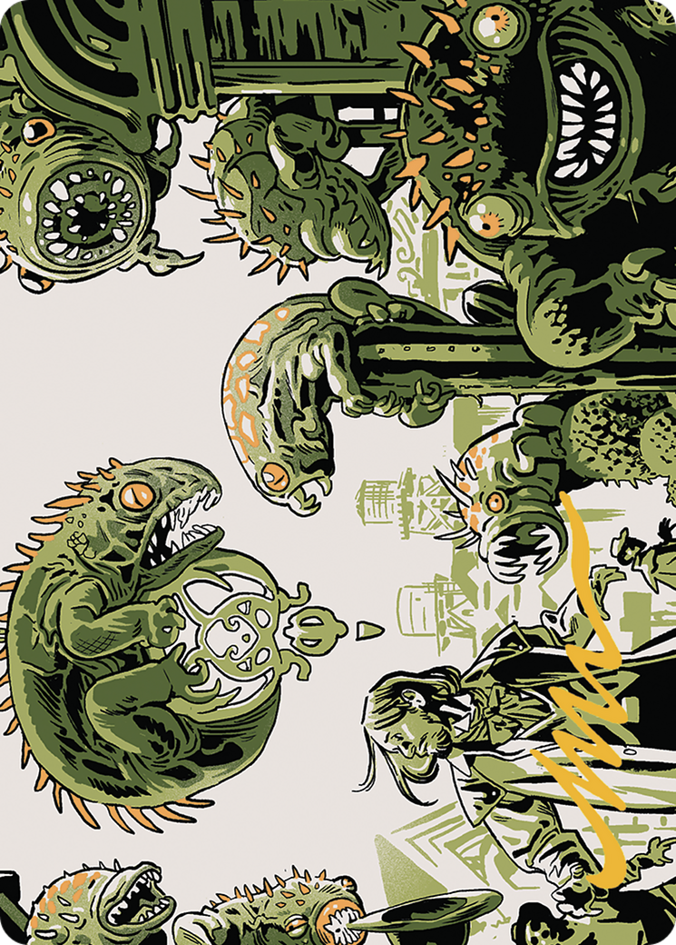 Pest Infestation // Pest Infestation (AOTJ-042) - Outlaws of Thunder Junction Art Series (Borderless) Foil-1