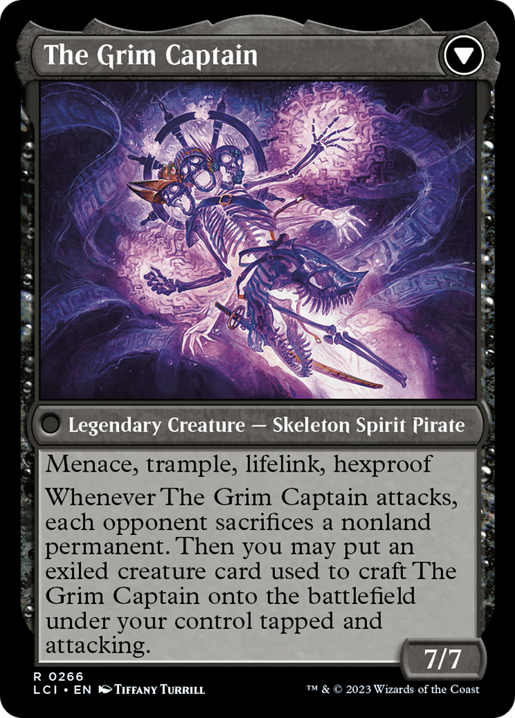 Throne of the Grim Captain // The Grim Captain [The Lost Caverns of Ixalan Prerelease Cards]-2