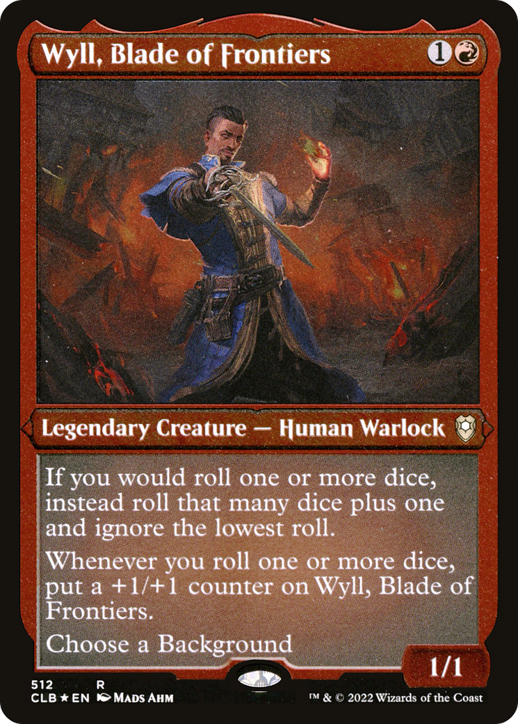 Wyll, Blade of Frontiers (CLB-512) - Commander Legends: Battle for Baldur's Gate Etched Foil-1