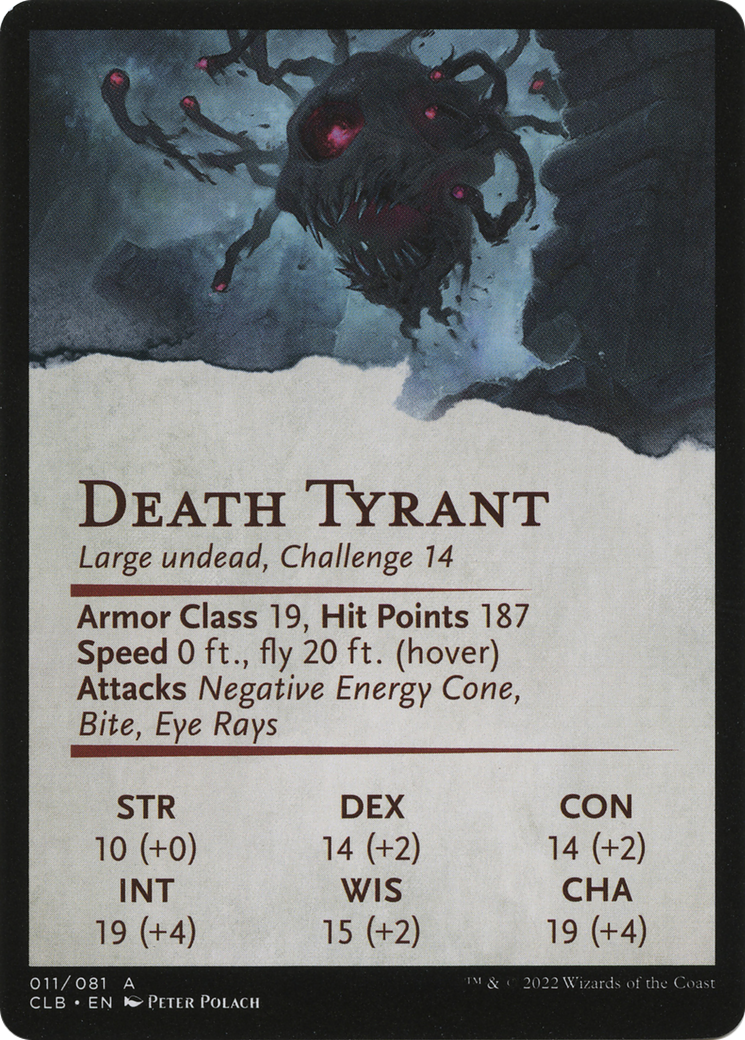 Ghastly Death Tyrant // Ghastly Death Tyrant (ACLB-011) - Battle for Baldur's Gate Art Series (Borderless)-2
