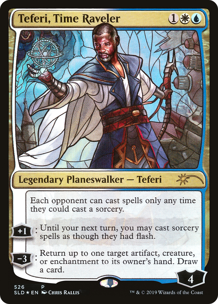 Teferi, Time Raveler (Stained Glass) [Secret Lair Drop Promos]-1