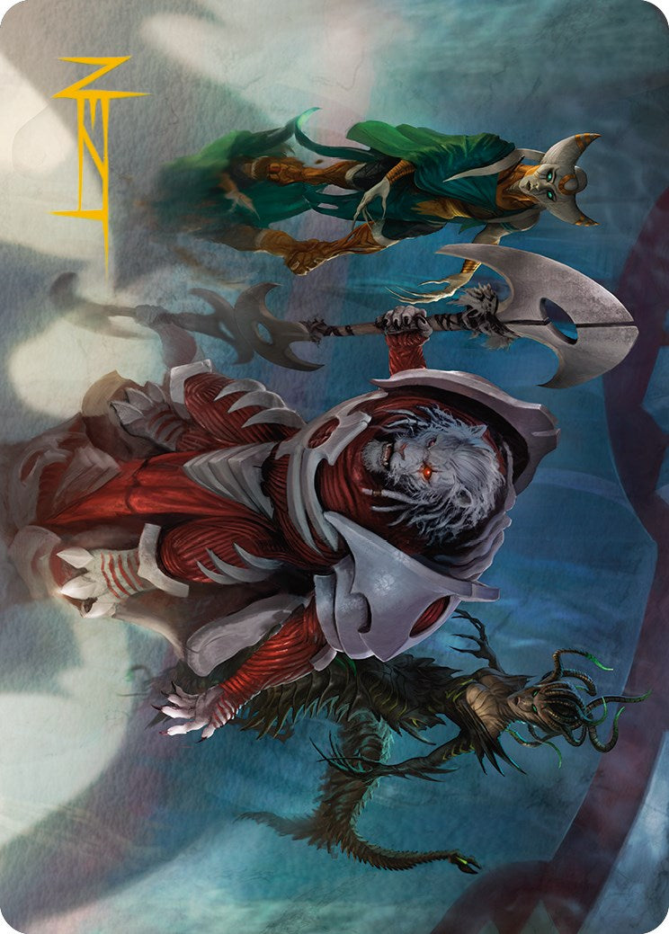 Norn's Decree Art Card (Gold-Stamped Signature) [Phyrexia: All Will Be One Art Series]-1