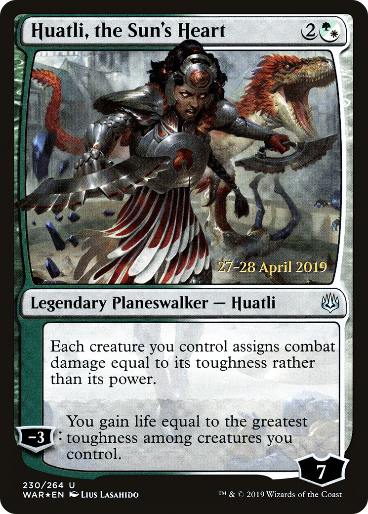 Huatli, the Sun's Heart [War of the Spark Prerelease Promos]-1