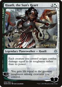 Huatli, the Sun's Heart [War of the Spark Prerelease Promos]-1