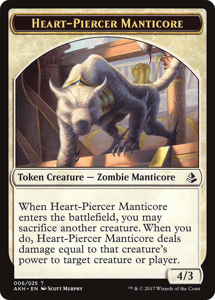 Heart-Piercer Manticore Token [Amonkhet Tokens]-1