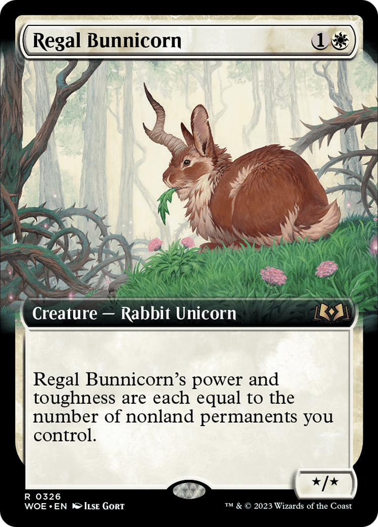 Regal Bunnicorn (Extended Art) [Wilds of Eldraine]-1