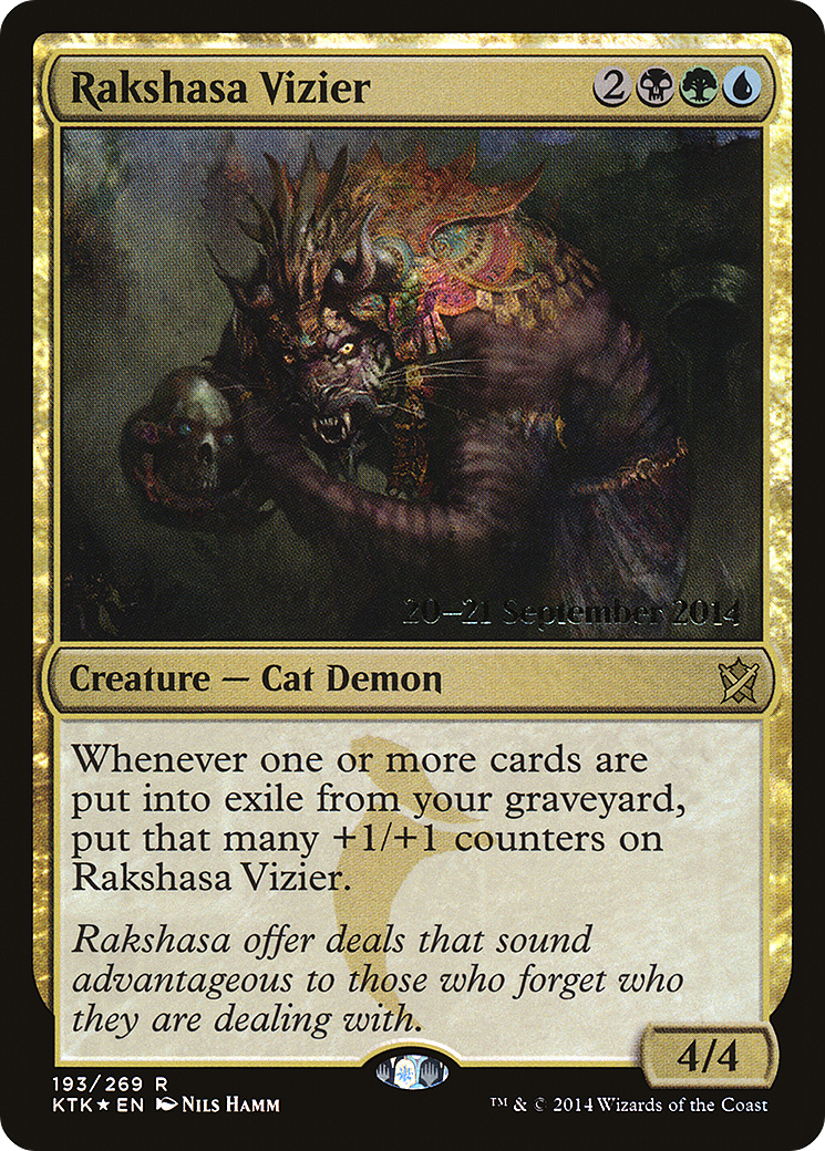 Rakshasa Vizier [Khans of Tarkir Prerelease Promos]-1