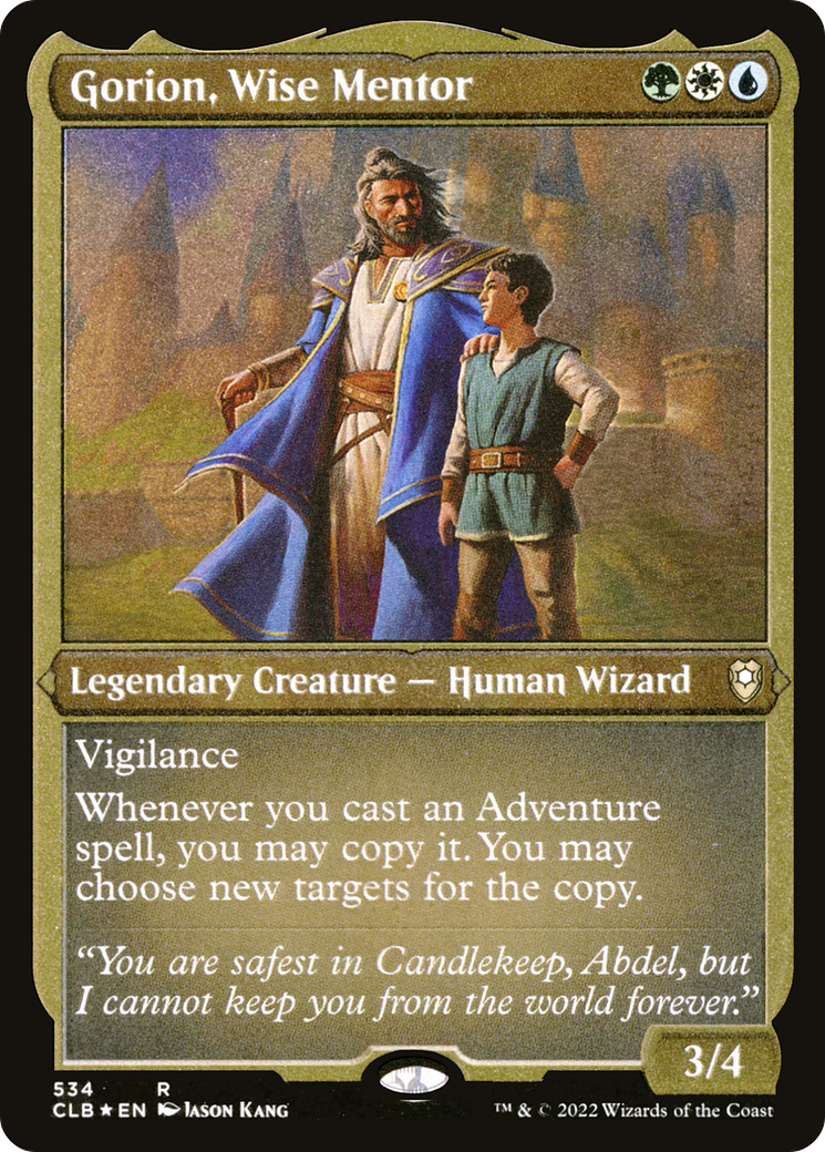 Gorion, Wise Mentor (CLB-534) - Commander Legends: Battle for Baldur's Gate Etched Foil-1