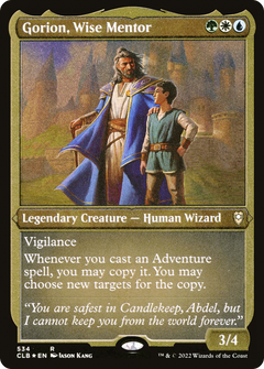 Gorion, Wise Mentor (CLB-534) - Commander Legends: Battle for Baldur's Gate Etched Foil-1