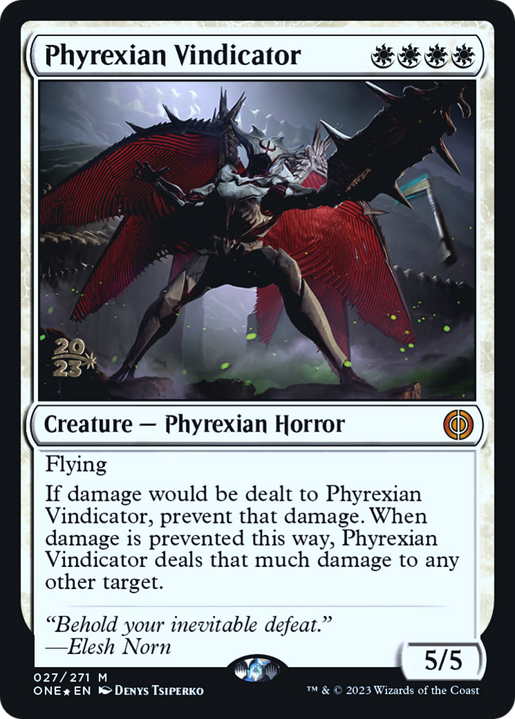 Phyrexian Vindicator [Phyrexia: All Will Be One Prerelease Promos]-1