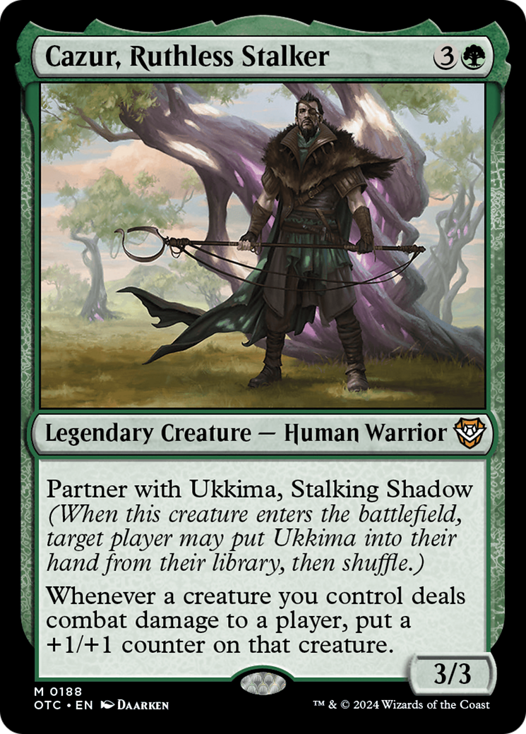 Cazur, Ruthless Stalker [Outlaws of Thunder Junction Commander]-1