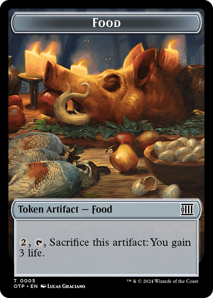 Treasure // Food (0005) Double-Sided Token [Outlaws of Thunder Junction Tokens]-2
