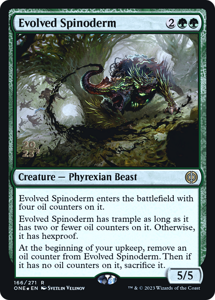 Evolved Spinoderm [Phyrexia: All Will Be One Prerelease Promos]-1