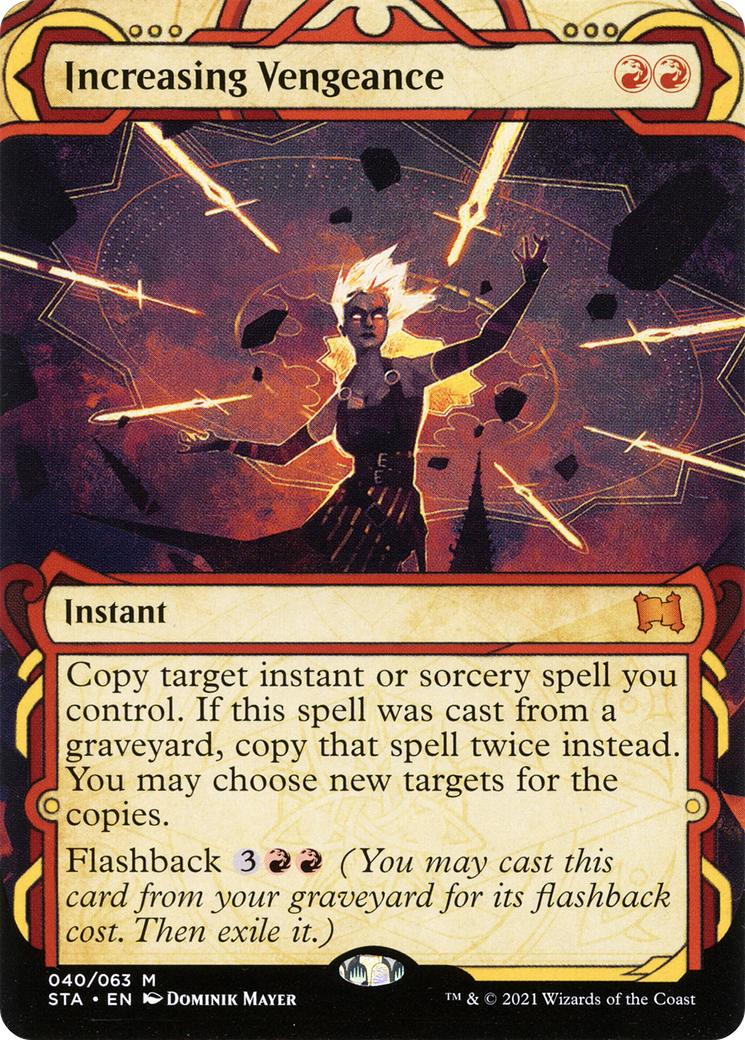 Increasing Vengeance (STA-040) - Strixhaven Mystical Archive: (Showcase) (Borderless) Etched Foil-1