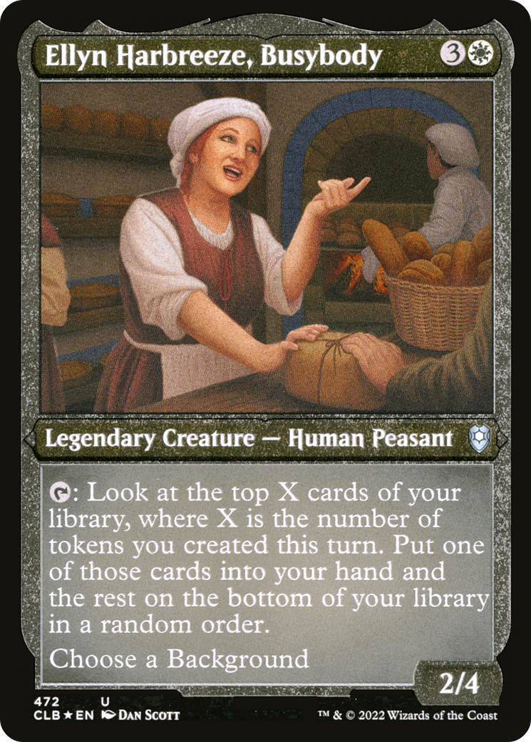Ellyn Harbreeze, Busybody (CLB-472) - Commander Legends: Battle for Baldur's Gate Etched Foil-1