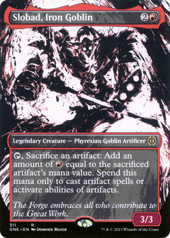 Slobad, Iron Goblin (Borderless Ichor) [Phyrexia: All Will Be One]-1