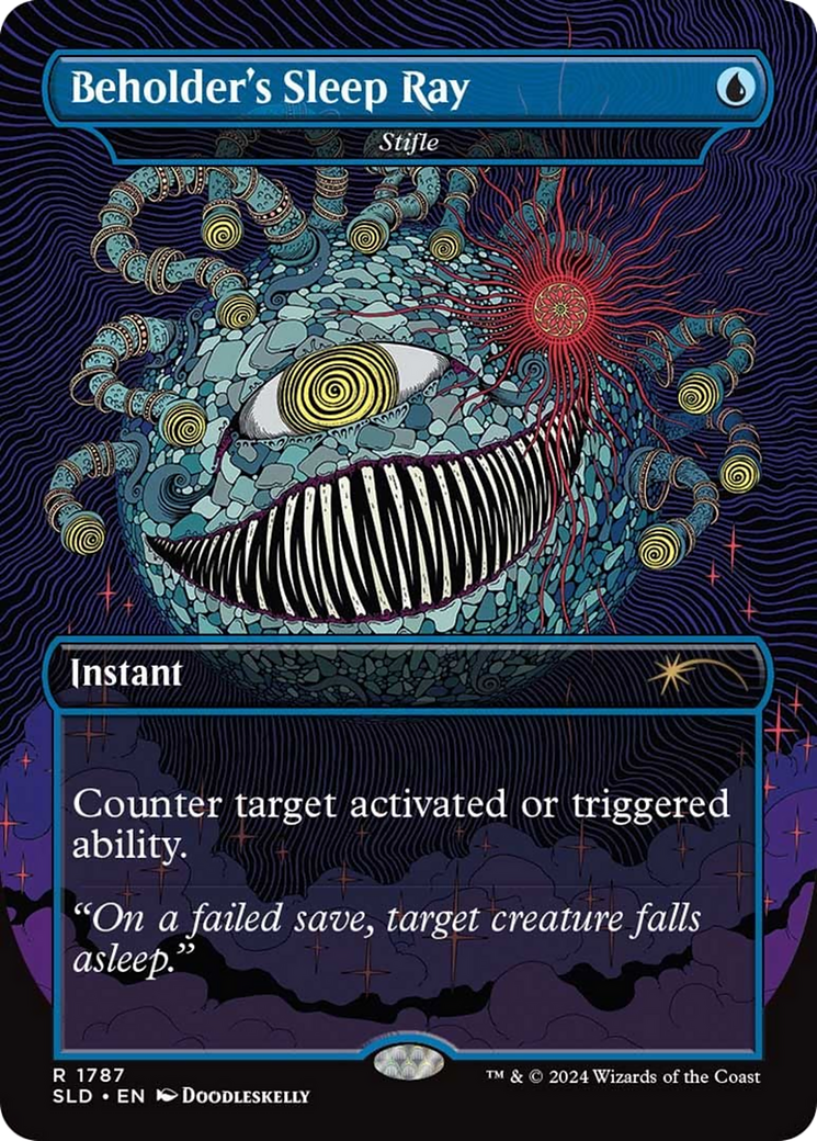Stifle (SLD-1787) - Secret Lair Drop / Beholder's Sleep Ray (Borderless) Foil-1