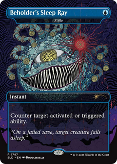 Stifle (SLD-1787) - Secret Lair Drop / Beholder's Sleep Ray (Borderless) Foil-1