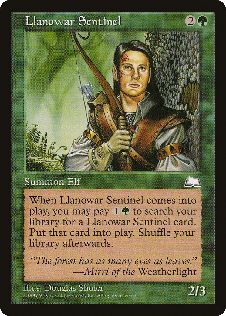 Llanowar Sentinel [Weatherlight]-1