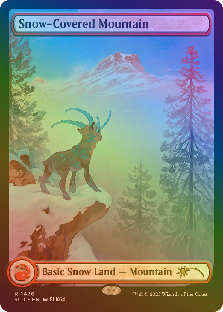 Snow-Covered Mountain (1476) (Rainbow Foil) [Secret Lair Drop Series]-1