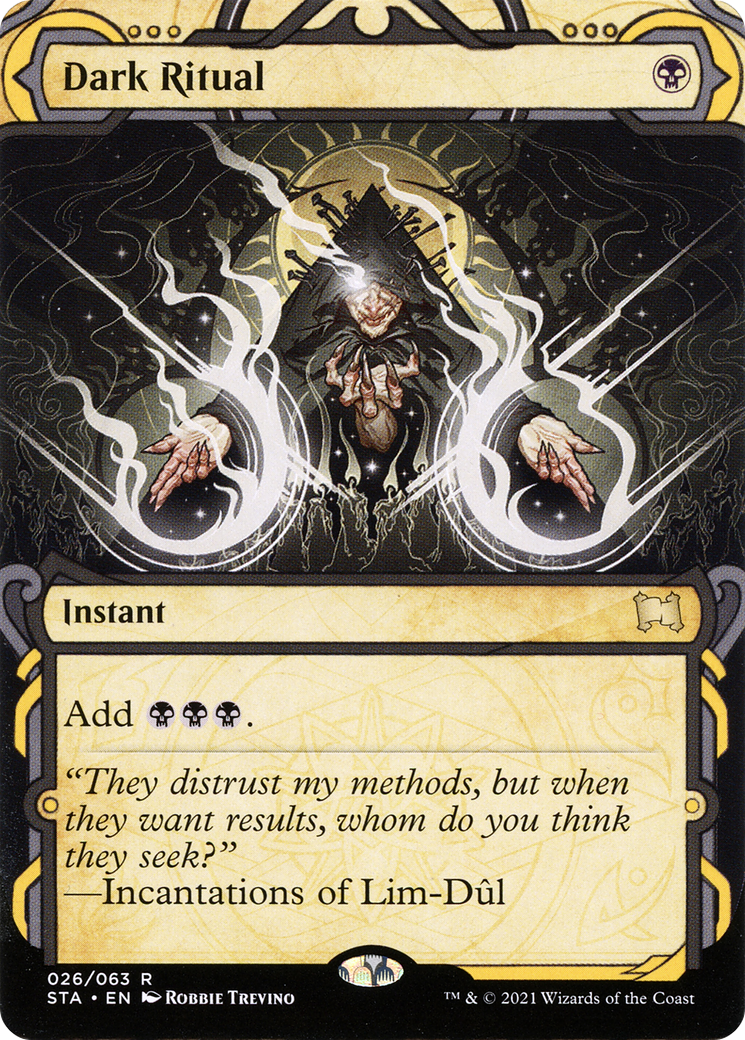 Dark Ritual (STA-026) - Strixhaven Mystical Archive: (Showcase) (Borderless) Etched Foil-1