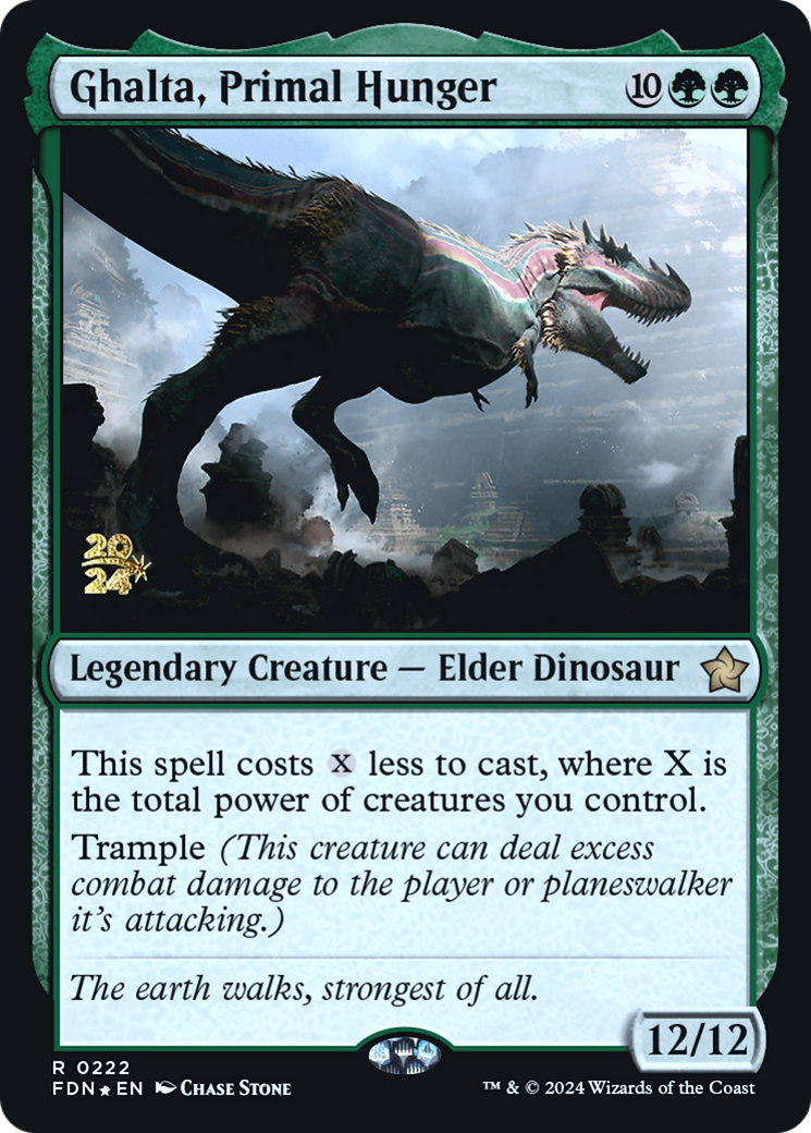 Ghalta, Primal Hunger [Foundations Prerelease Promos]-1