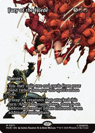 Fury of the Horde (Borderless) (MAR-071) - Marvel Universe Eternal-Legal Foil-1