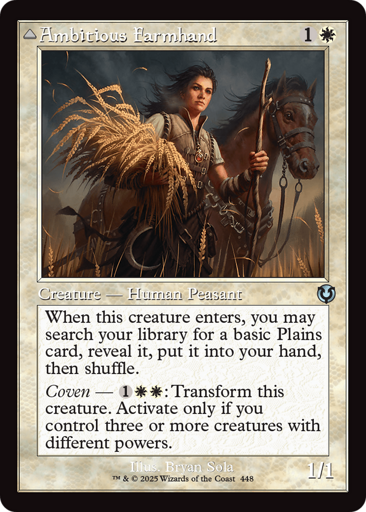 Ambitious Farmhand // Seasoned Cathar (Retro Frame) [Innistrad Remastered]-3