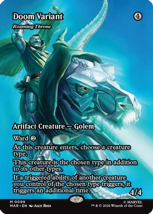 Doom Variant - Roaming Throne (Borderless) (MAR-099) - Marvel Universe Eternal-Legal-1
