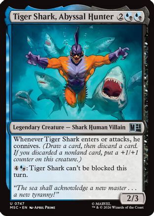 Tiger Shark, Abyssal Hunter (MSC-747) - Commander: Marvel Super Heroes Foil-1