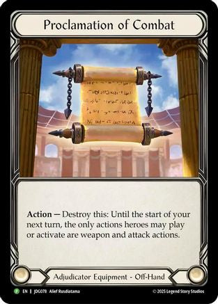 Proclamation of Combat - JDG078 (JDG078) - Flesh and Blood: Promo Cards Cold Foil-1