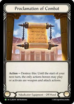 Proclamation of Combat - JDG078 (JDG078) - Flesh and Blood: Promo Cards Cold Foil-1