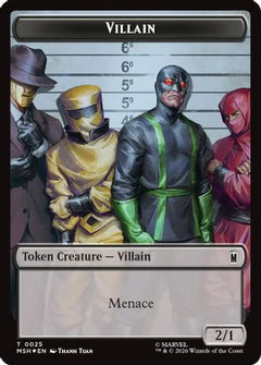 Villain // Robot Villain Double-Sided Token (025//026) (Surge Foil) (MSH-025/026) - Marvel Super Heroes Foil-1