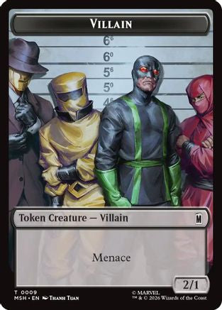 Villain // Robot Villain Double-Sided Token (009//020) (MSH-009/020) - Marvel Super Heroes-1