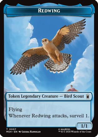 Redwing // Zabu Double-Sided Token (MSH-007/016) - Marvel Super Heroes Foil-1