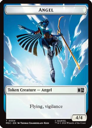 Angel (004) // Vibranium (015) Double-Sided Token (MSC-4 // 15) - Commander: Marvel Super Heroes-1