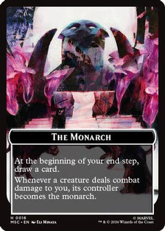 The Monarch (016) // Vibranium (015) Double-Sided Token (MSC-16 // 15) - Commander: Marvel Super Heroes-1