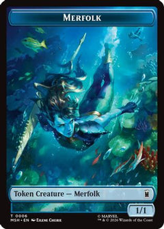 Merfolk // Doombot Double-Sided Token (MSH-006/018) - Marvel Super Heroes Foil-1