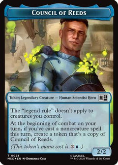 Council of Reeds (024) // Merfolk (024) Double-Sided Token (Surge Foil) (MSC-24 // 24) - Commander: Marvel Super Heroes Foil-1