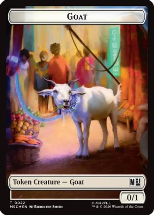 Goat // Soldier Double-Sided Token (Surge Foil) (MSC-22 // 23) - Commander: Marvel Super Heroes Foil-1
