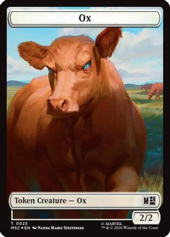 Ox (023) // Construct (030) Double-Sided Token (Surge Foil) (MSC-23 // 30) - Commander: Marvel Super Heroes Foil-1