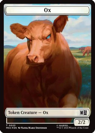 Ox (023) // Construct (030) Double-Sided Token (Surge Foil) (MSC-23 // 30) - Commander: Marvel Super Heroes Foil-1