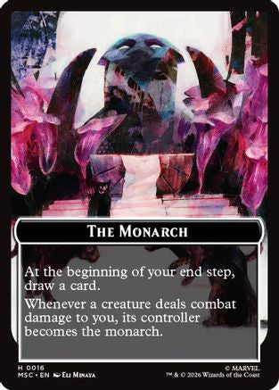 The Monarch (016) // Vibranium (031) Double-Sided Token (Surge Foil) (MSC-16 // 31) - Commander: Marvel Super Heroes Foil-1