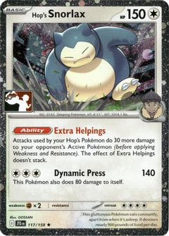Hop's Snorlax 117/159  - Holofoil Prize Pack Series Cards - Rare-1