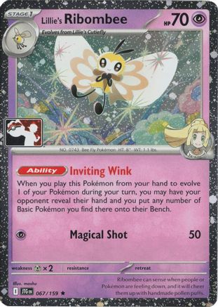Lillie's Ribombee 067/159  - Holofoil Prize Pack Series Cards - Rare-1