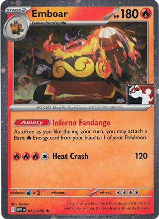 Emboar 013/086  - Holofoil Prize Pack Series Cards - Rare-1