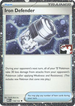 Iron Defender 118/132  - Holofoil Prize Pack Series Cards - Uncommon-1