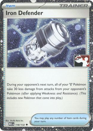 Iron Defender 118/132  - Holofoil Prize Pack Series Cards - Uncommon-1